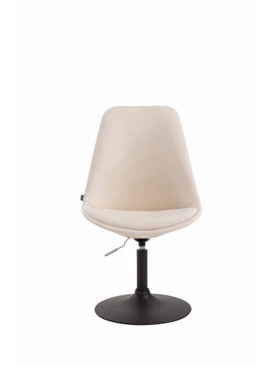 Chaise Maverick B simili cuir, crème