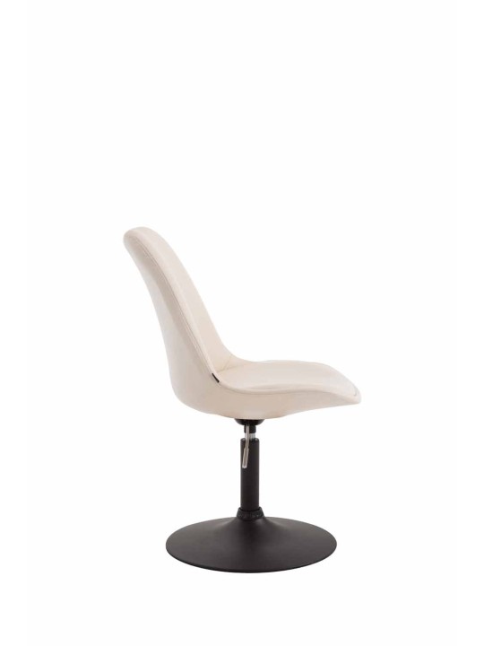 Chaise Maverick B simili cuir, crème