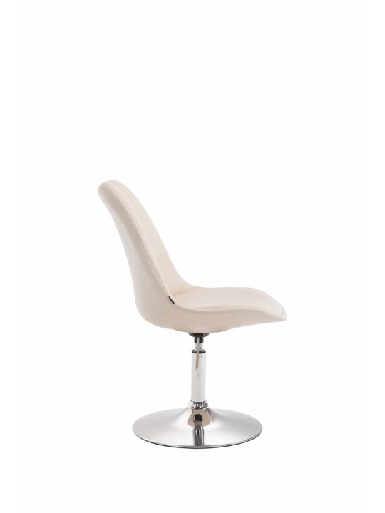 Chaise Maverick C simili cuir, crème