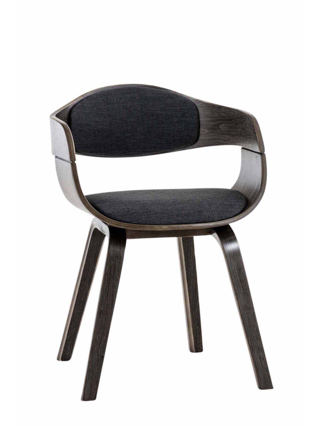 Chaise visiteur Kingston tissu, gris/gris foncé