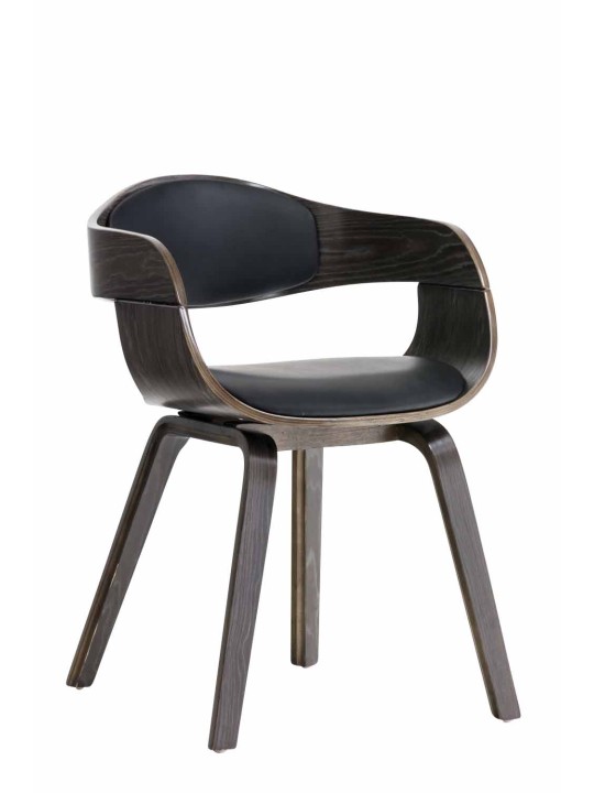 Chaise visiteur Kingston simili cuir, noir/gris Chaise visiteur Kingston simili cuir, noir/gris