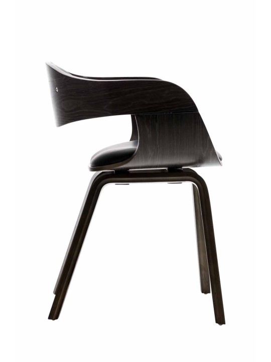 Chaise visiteur Kingston simili cuir, noir/gris Chaise visiteur Kingston simili cuir, noir/gris