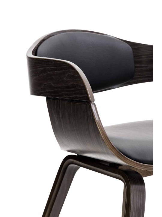 Chaise visiteur Kingston simili cuir, noir/gris Chaise visiteur Kingston simili cuir, noir/gris