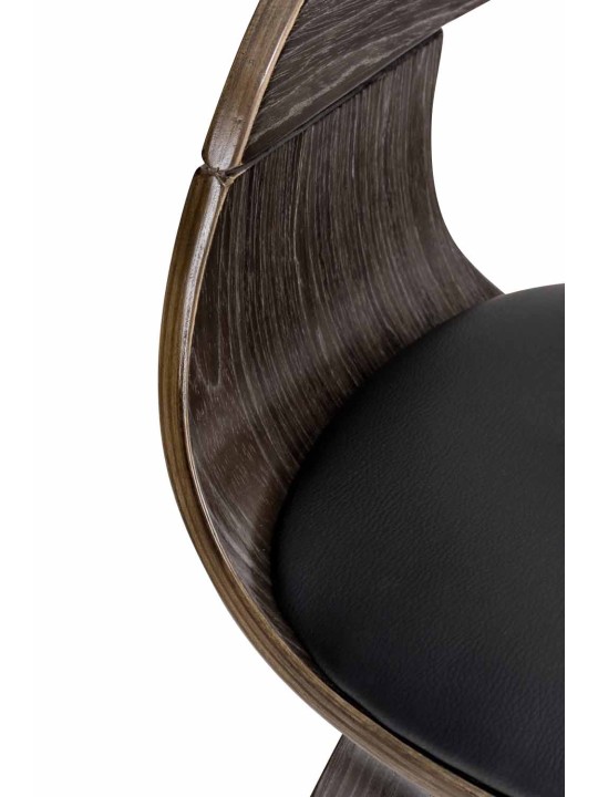 Chaise visiteur Kingston simili cuir, noir/gris Chaise visiteur Kingston simili cuir, noir/gris