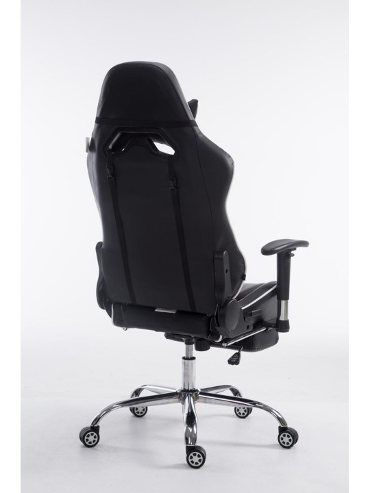 Chaise de bureau Racing Limit V2 en cuir artificiel avec repose-pieds, noir/blanc Chaise de bureau Racing Limit V2 en cuir artificiel avec repose-pieds, noir/blanc