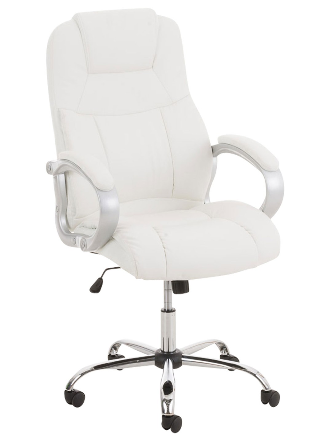 Chaise de bureau BIG Apollo simili cuir V2, blanc