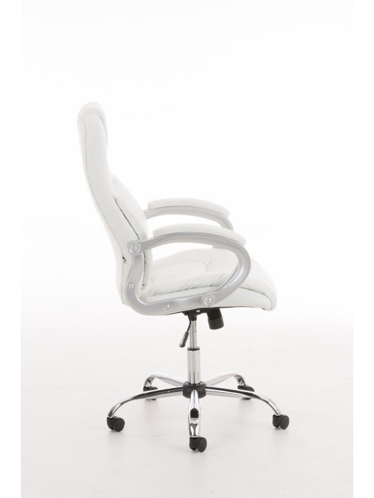 Chaise de bureau BIG Apollo simili cuir V2, blanc