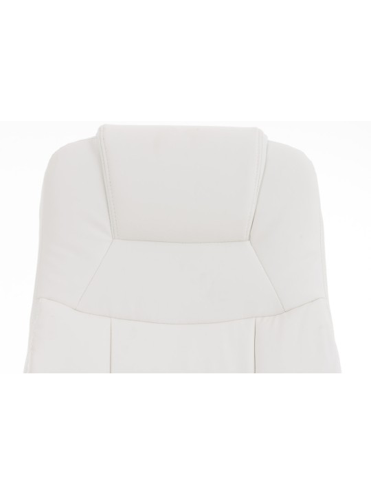 Chaise de bureau BIG Apollo simili cuir V2, blanc