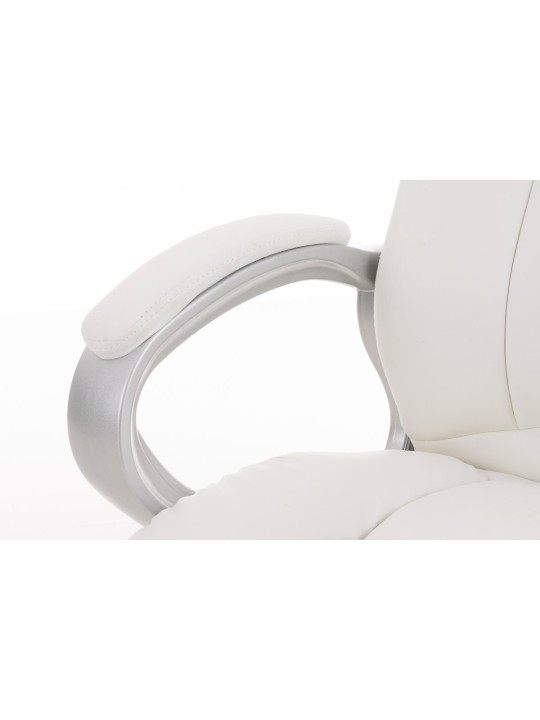 Chaise de bureau BIG Apollo simili cuir V2, blanc