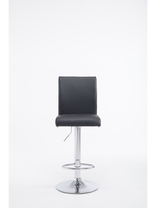 Lot de 2 tabourets de bar Cologne simili cuir chromé, noir Lot de 2 tabourets de bar Cologne simili cuir chromé, noir