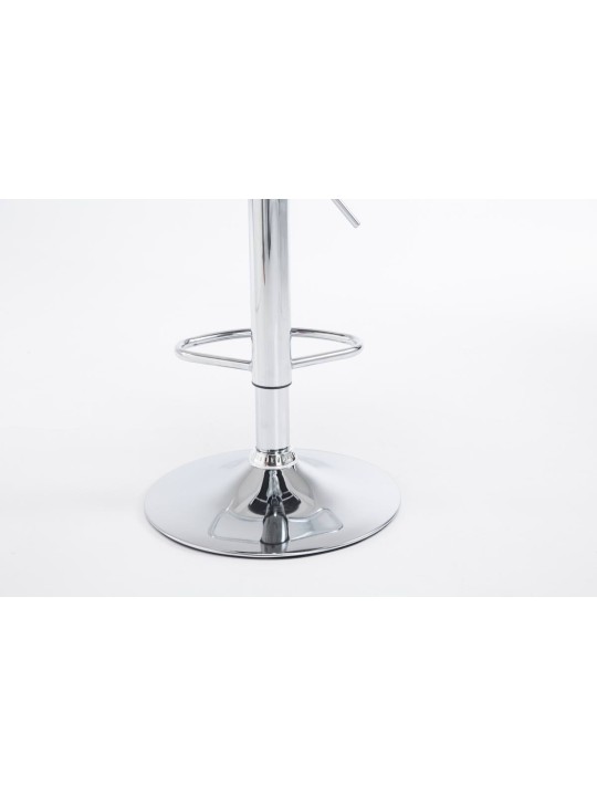 Lot de 2 tabourets de bar Cologne simili cuir chromé, blanc