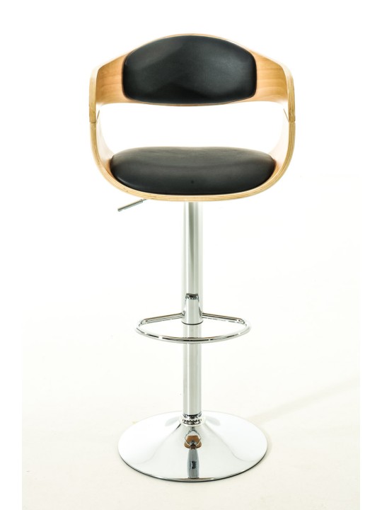 Lot de 2 tabourets de bar Kingston C simili cuir, naturel/noir