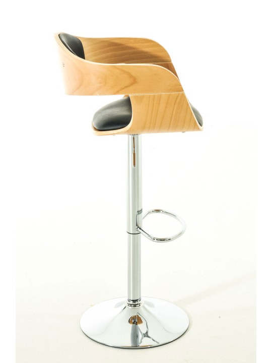 Lot de 2 tabourets de bar Kingston C simili cuir, naturel/noir