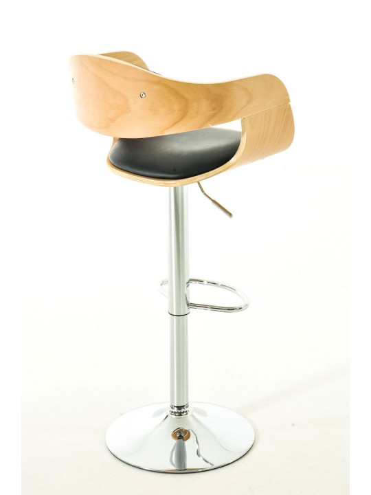 Lot de 2 tabourets de bar Kingston C simili cuir, naturel/noir