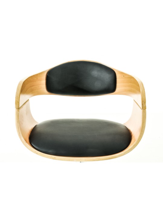 Lot de 2 tabourets de bar Kingston C simili cuir, naturel/noir