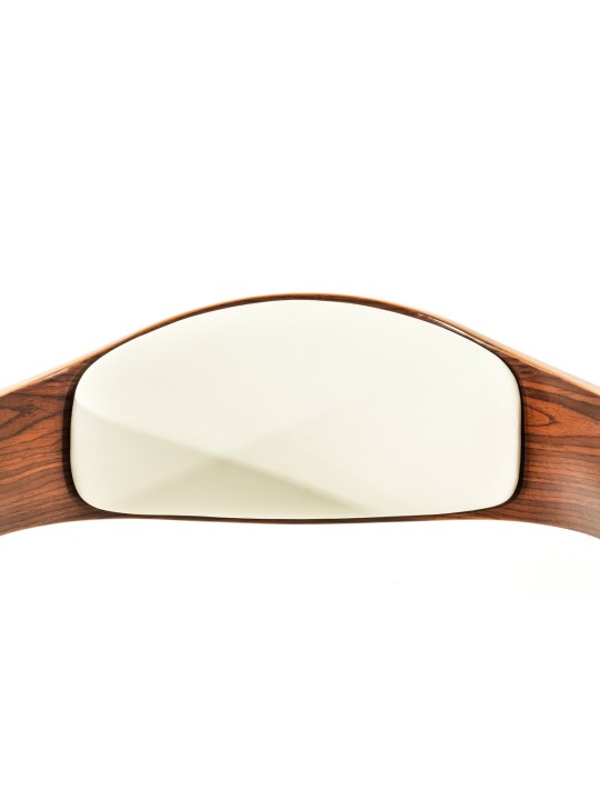 Lot de 2 tabourets de bar Kingston C simili cuir, noyer/blanc