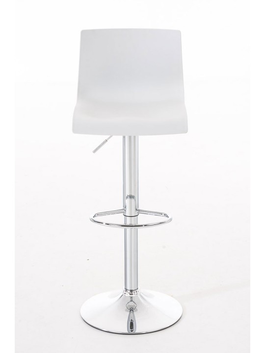 Lot de 2 tabourets de bar Hoover plastique chromé, blanc Lot de 2 tabourets de bar Hoover plastique chromé, blanc