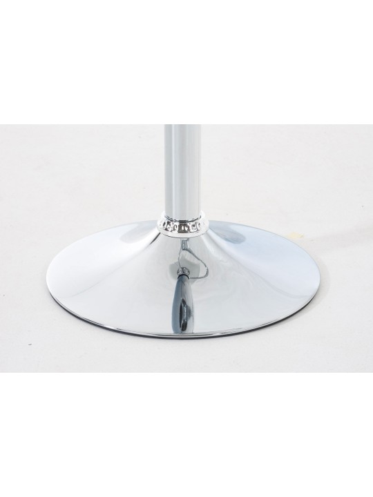 Lot de 2 tabourets de bar Hoover plastique chromé, blanc Lot de 2 tabourets de bar Hoover plastique chromé, blanc