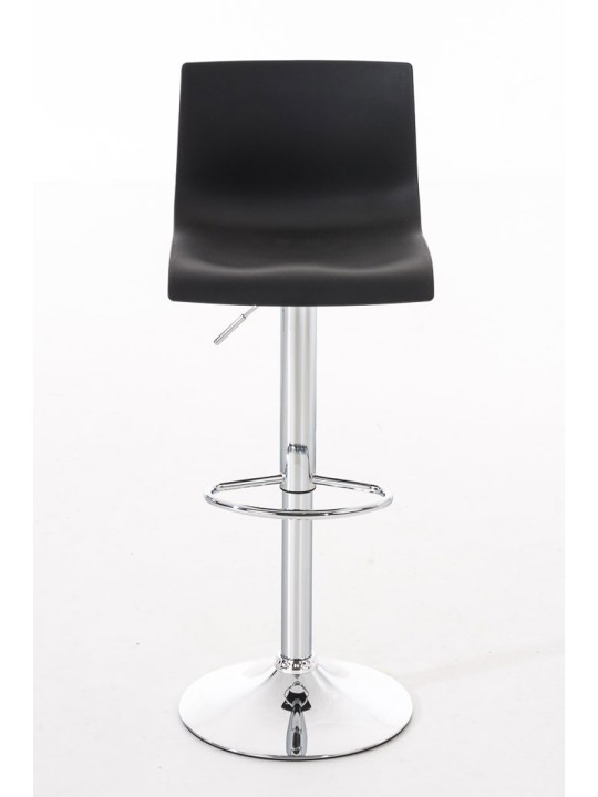 Lot de 2 tabourets de bar Hoover plastique chromé, noir