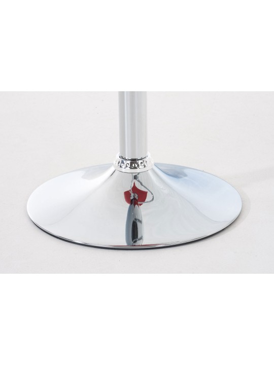 Lot de 2 tabourets de bar Hoover plastique chromé, rouge