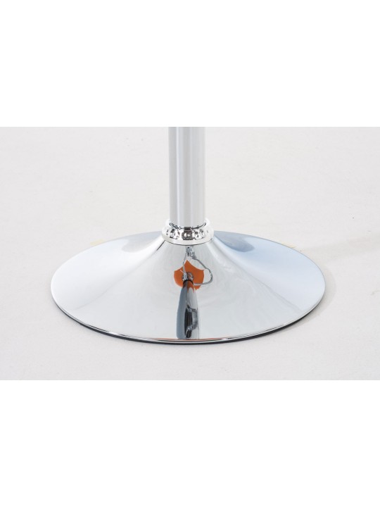 Lot de 2 tabourets de bar Hoover plastique chromé, orange