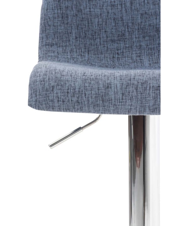 Lot de 2 tabourets de bar Hoover tissu chrome, bleu
