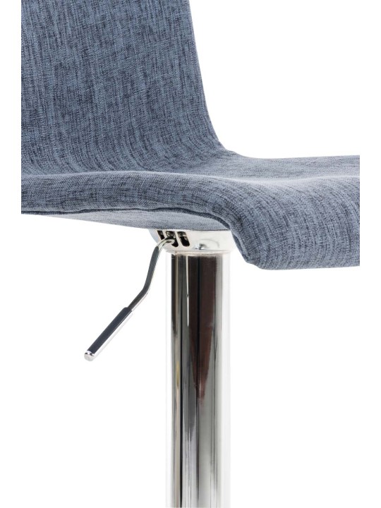 Lot de 2 tabourets de bar Hoover tissu chrome, bleu
