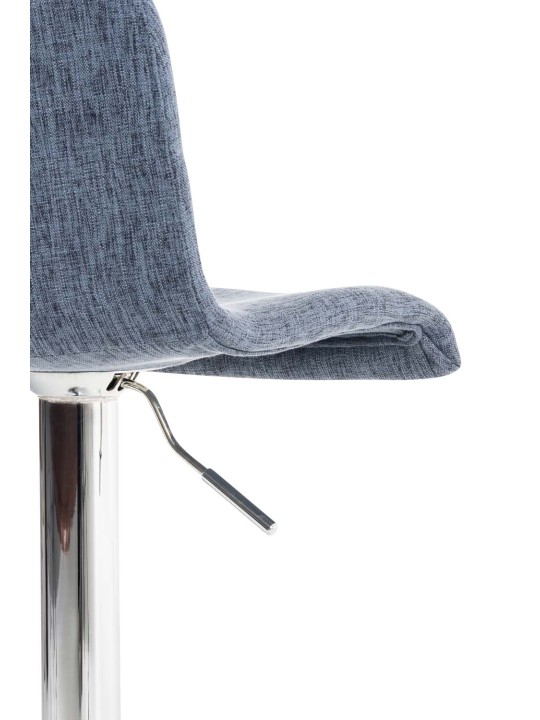 Lot de 2 tabourets de bar Hoover tissu chrome, bleu