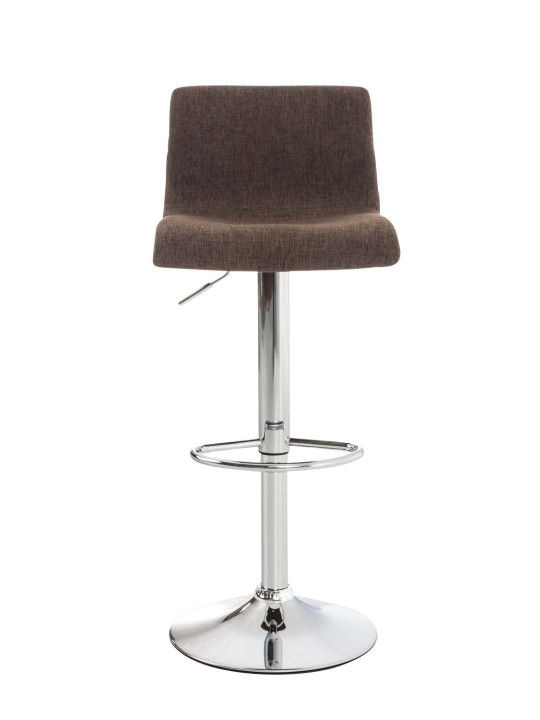 Lot de 2 tabourets de bar Hoover tissu chrome, brun