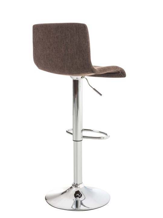 Lot de 2 tabourets de bar Hoover tissu chrome, brun