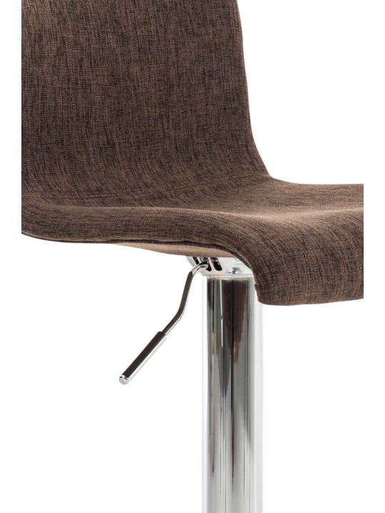 Lot de 2 tabourets de bar Hoover tissu chrome, brun