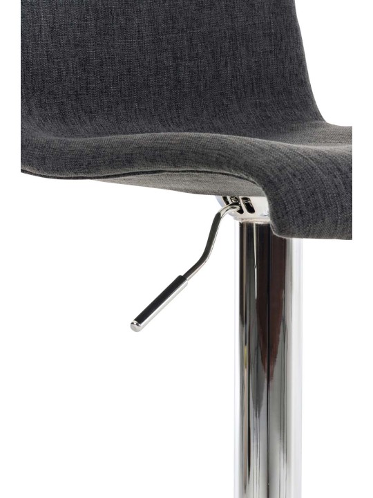 Lot de 2 tabourets de bar Hoover tissu chrome, gris foncé
