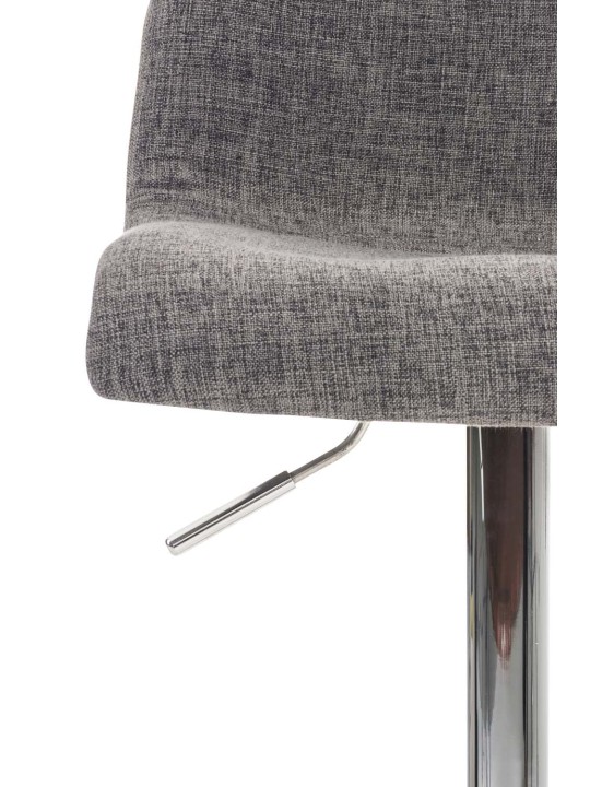 Lot de 2 tabourets de bar Hoover tissu chrome, gris clair