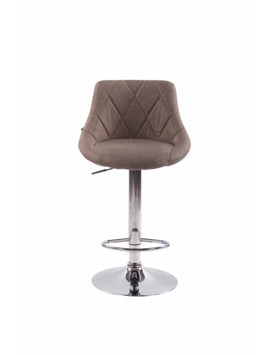 Lot de 2 tabourets de bar Lazio tissu C, taupe