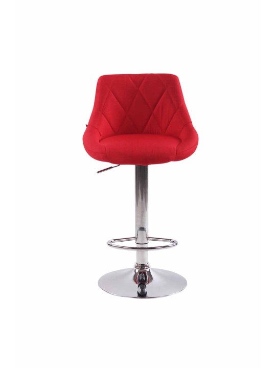Lot de 2 tabourets de bar Lazio tissu C, rouge Lot de 2 tabourets de bar Lazio tissu C, rouge