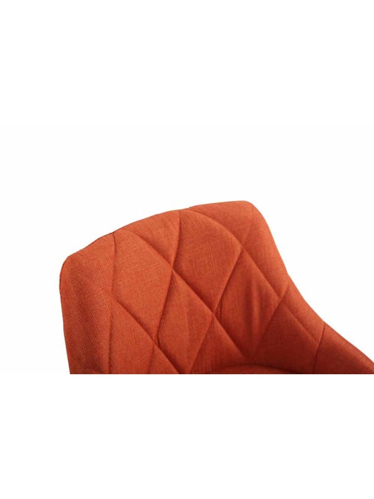 Lot de 2 tabourets de bar Lazio tissu C, orange