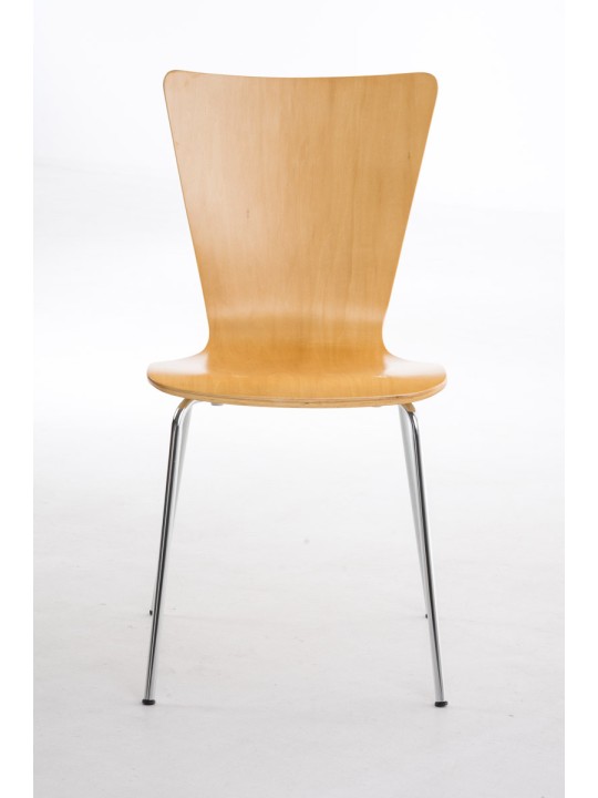 Lot de 2 chaises visiteur Aaron, naturel