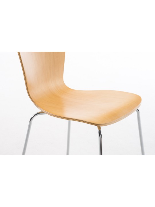 Lot de 2 chaises visiteur Aaron, naturel