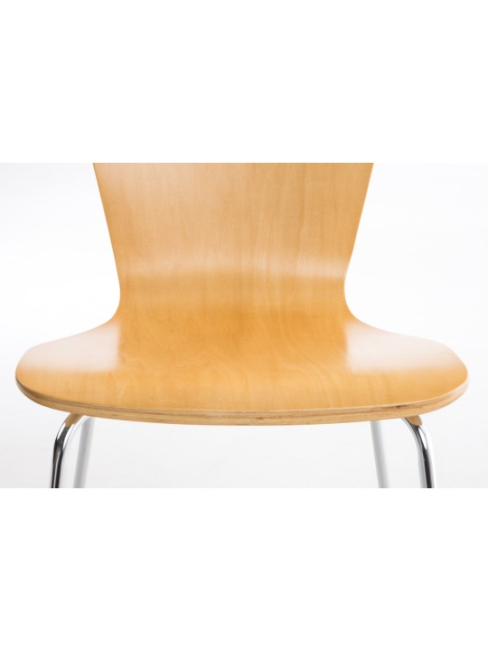 Lot de 2 chaises visiteur Aaron, naturel