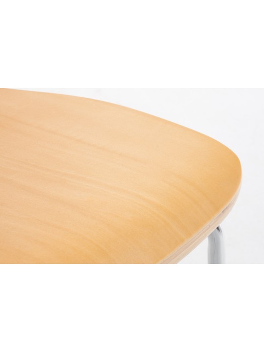 Lot de 2 chaises visiteur Aaron, naturel