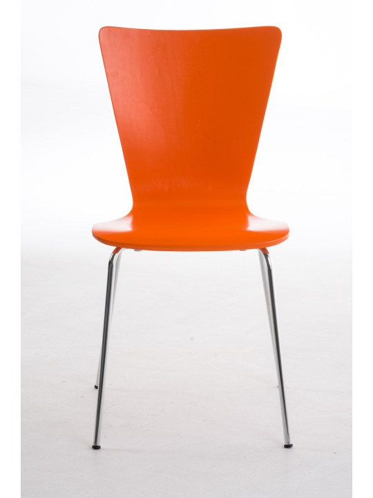 Lot de 2 chaises visiteur Aaron, orange