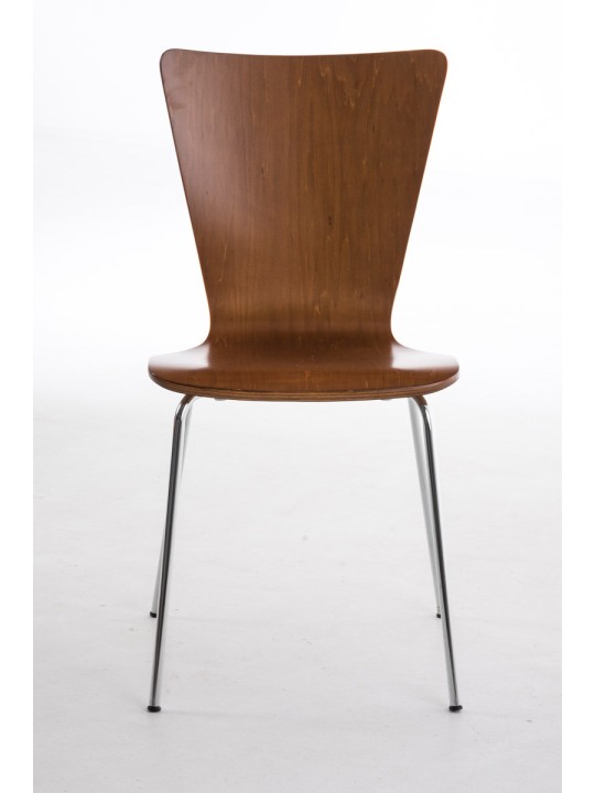 Lot de 2 chaises visiteur Aaron, brun