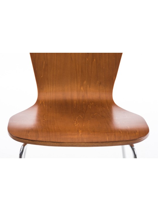 Lot de 2 chaises visiteur Aaron, brun