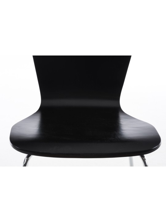 Lot de 2 chaises visiteur Aaron, noir