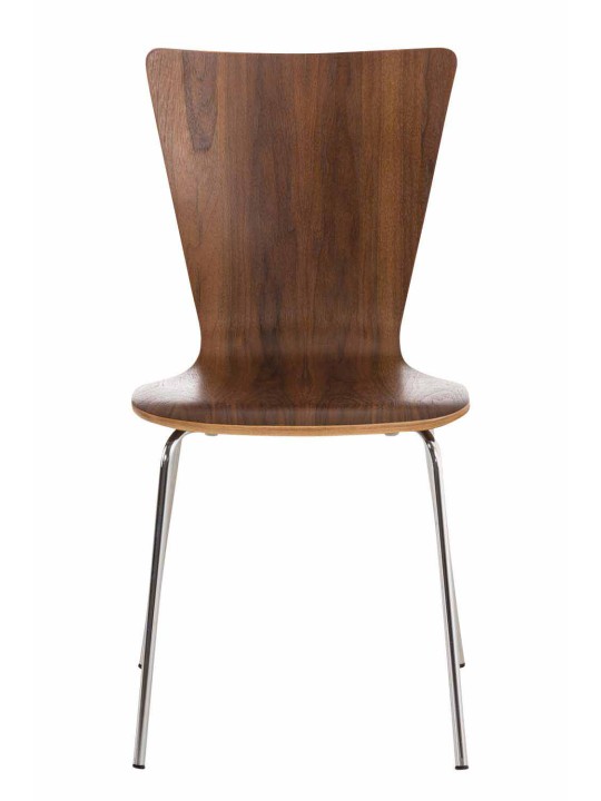 Lot de 2 chaises visiteur Aaron, noyer