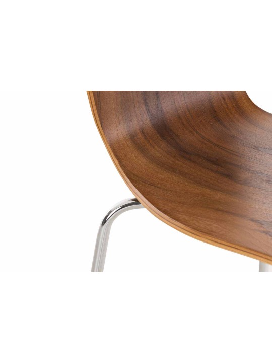 Lot de 2 chaises visiteur Aaron, noyer