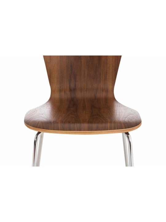 Lot de 2 chaises visiteur Aaron, noyer