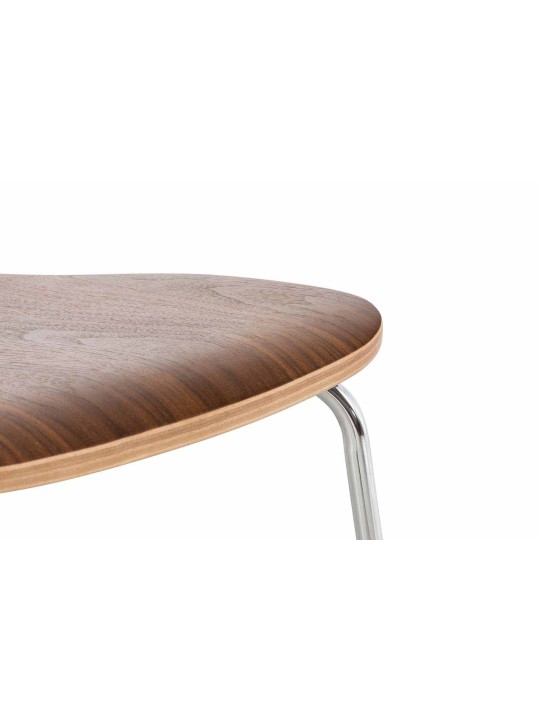 Lot de 2 chaises visiteur Aaron, noyer