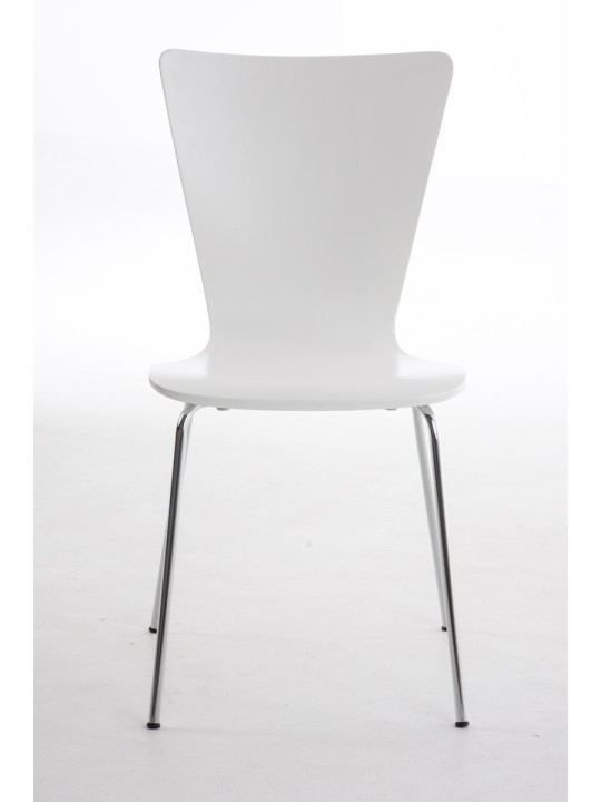 Lot de 4 chaises visiteurs Aaron, blanc