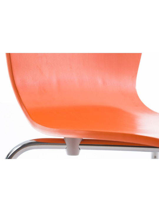 Lot de 4 chaises visiteurs Aaron, orange